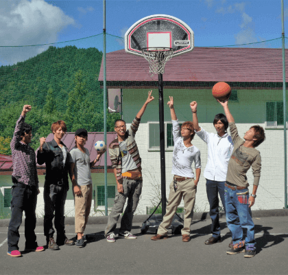 教習生を集めてみんなでバスケ！