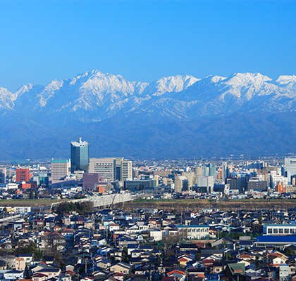 呉羽山公園展望台からの絶景